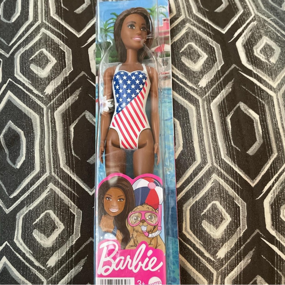 Mattel Barbie 2021 Doll In Original Package Patriotic Swimsuit